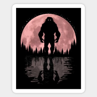 Bigfoot Moon Magnet